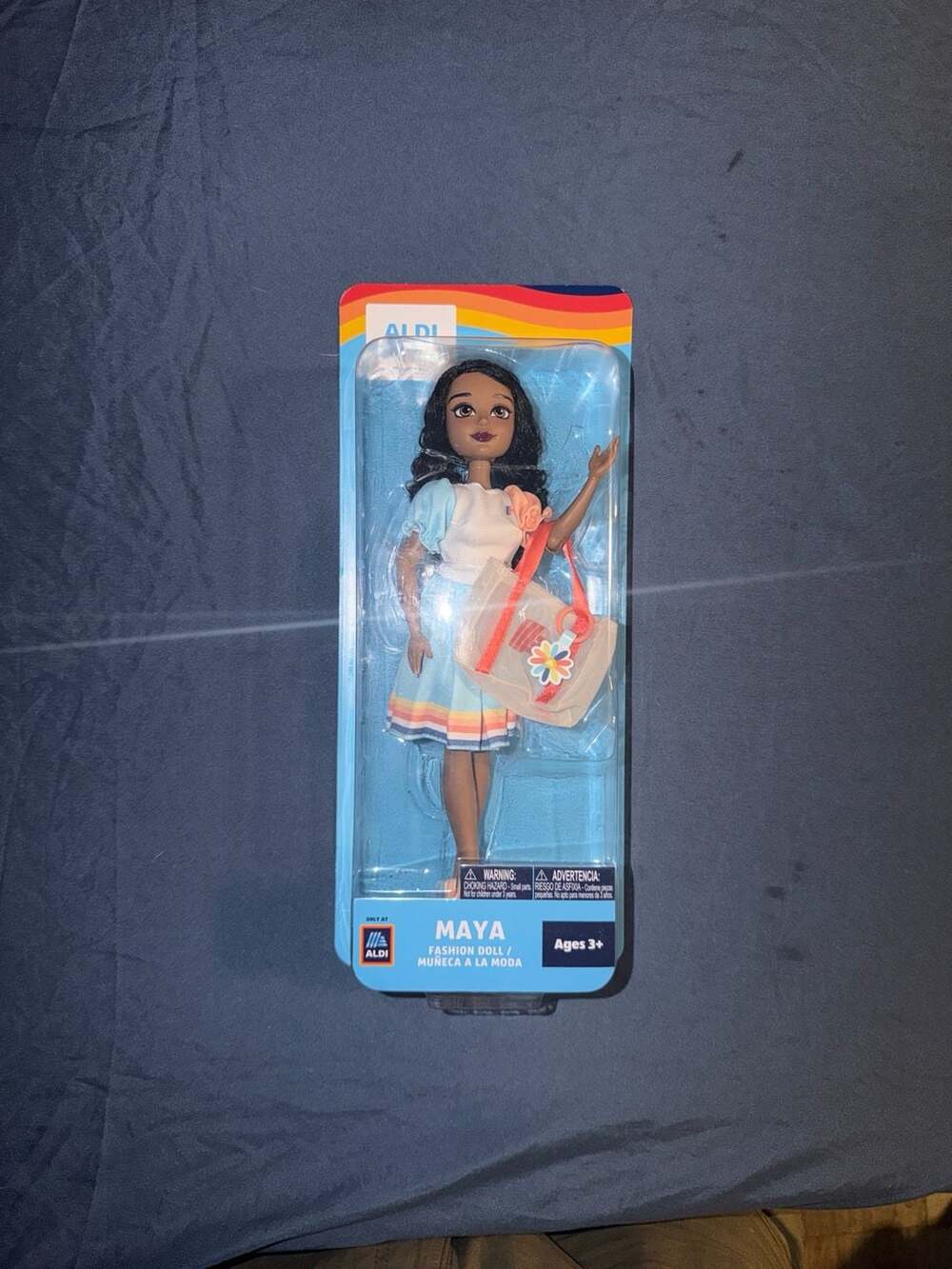 Aldi Play Maya 11.5" Fashion Doll with Tote Bag and Keychain